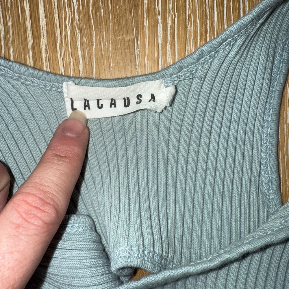 LACAUSA Ribbed Tank Top - Picture 3 of 5